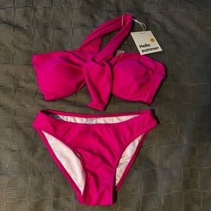 Swimsuit hot pink, size M